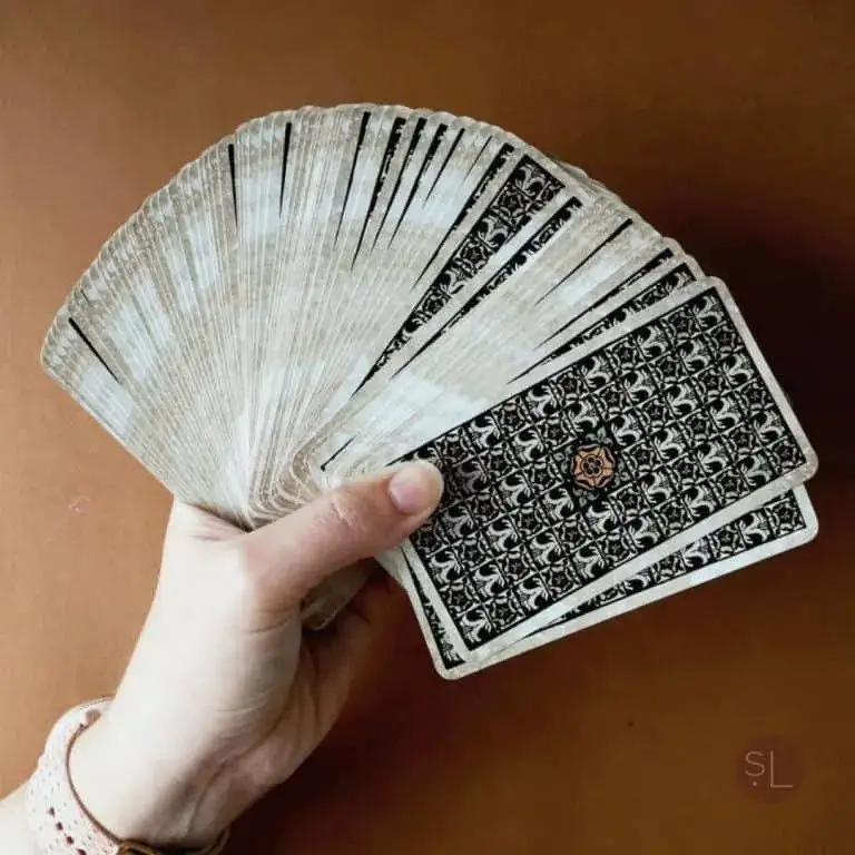 Fan the cards in your hand