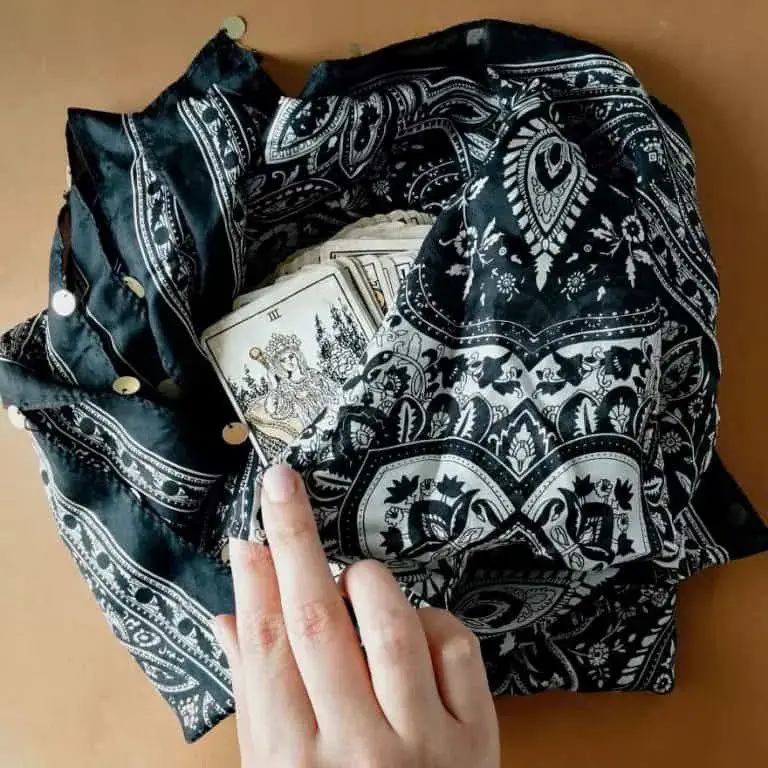  I use my silk scarf as a Tarot cloth