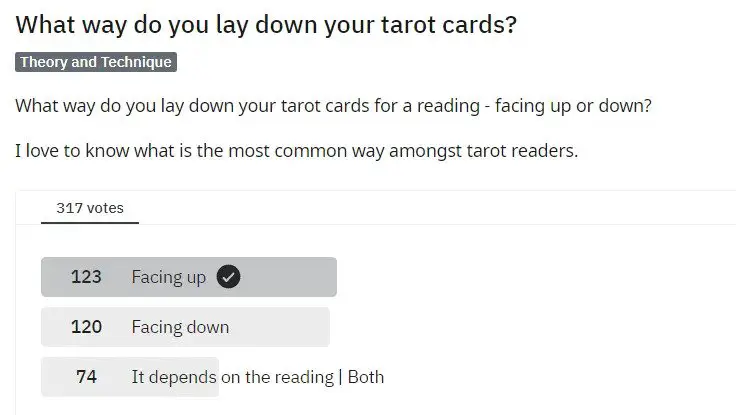 THE MOST COMMON WAY OF LAYING DOWN TAROT CARDS