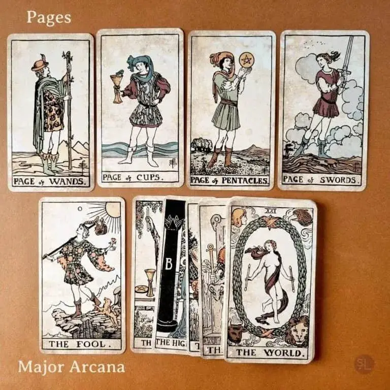  you find the "extra" court cards of the Tarot deck - the Pages